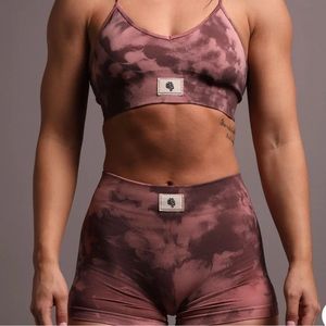 DARCSPORT LOBOS EVERSON SEAMLESS BRA IN CORAL MARBLE